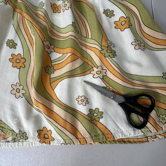 Wild Fable Babydoll Mini Dress Size M 60s Floral Retro Hippie 70s Boho - Picture 9 of 10